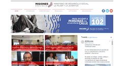 Desktop Screenshot of desarrollosocial.misiones.gov.ar