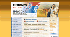 Desktop Screenshot of iprodha.misiones.gov.ar