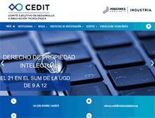 Tablet Screenshot of cedit.misiones.gov.ar