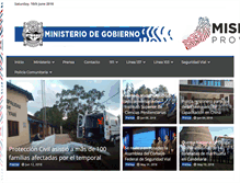 Tablet Screenshot of gobierno.misiones.gov.ar